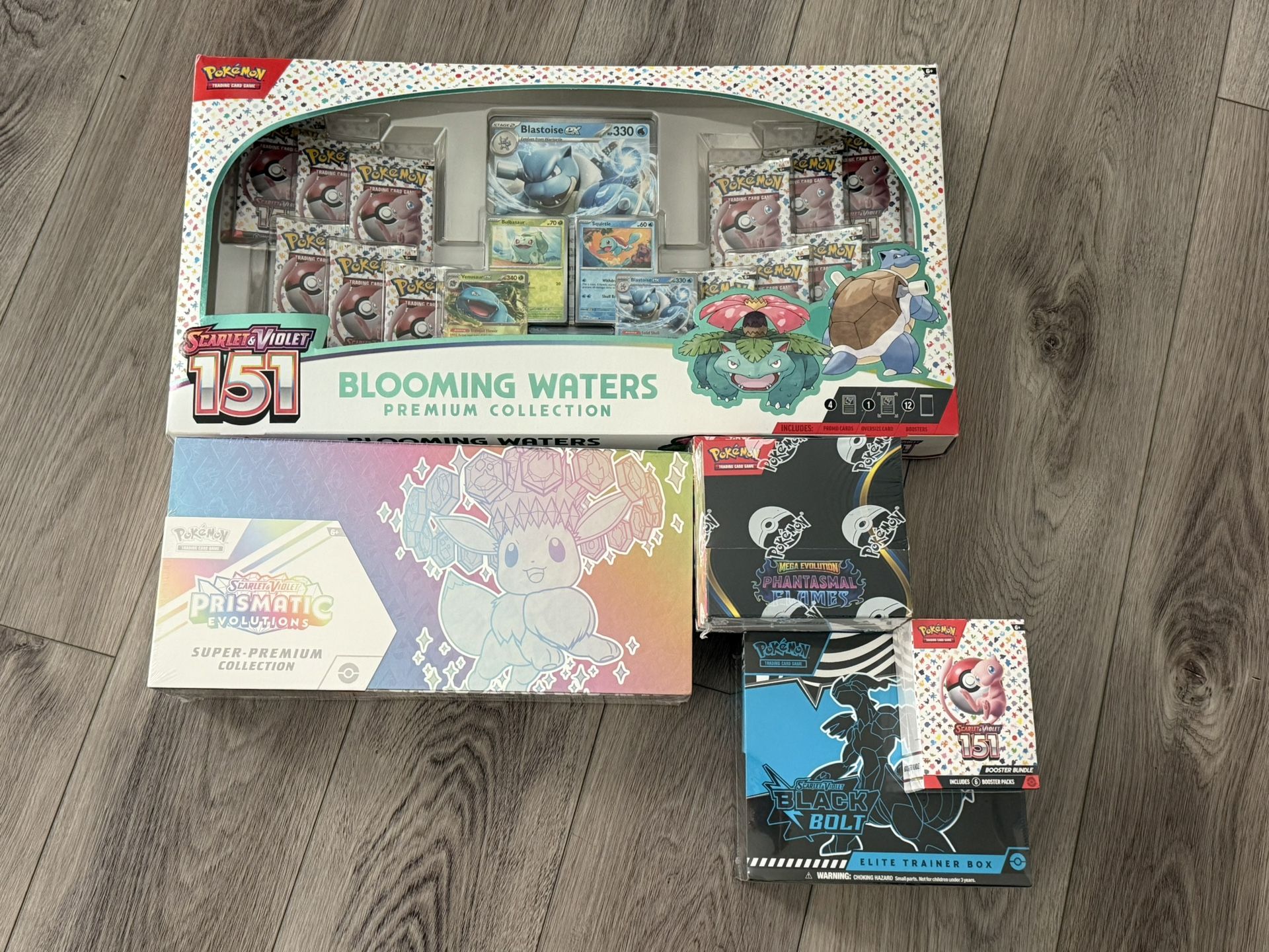 New Sealed Pokemon Phantasmal Flames Booster Box Gold Charizard Blooming Waters 151 Boot Etb Prismatic SPC