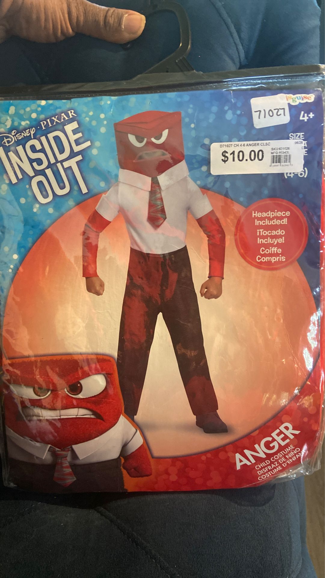 Inside out kids costume