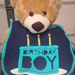 Birthday boy bib for a baby boy