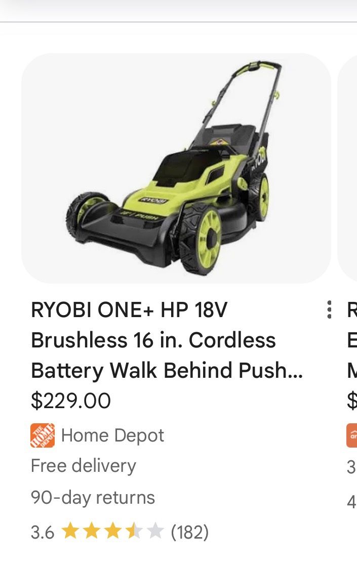 Ryobi 16” Electric Lawn Mower