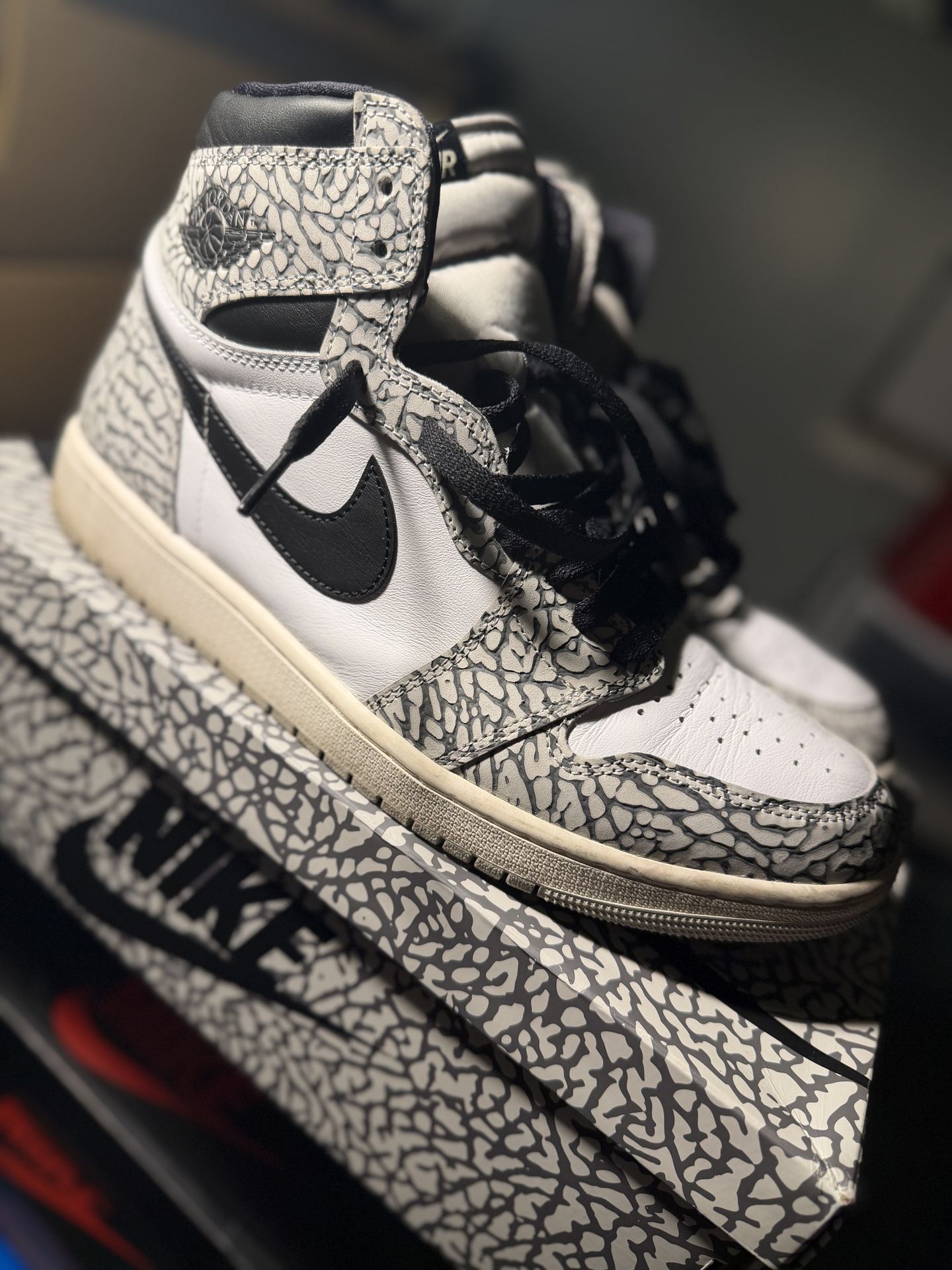 Jordan 1 High White Cement Size 12M