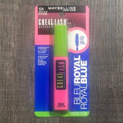 New Maybelline Great Lash Washable Mascara in Royal Blue