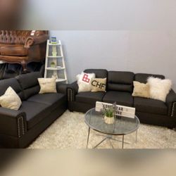 New 2 Pc Sofa And Loveseat Set  / Black Friday Deals 