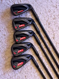 Callaway RAZR X Black iron golf clubs with black PVD set of 5 MSRP $500