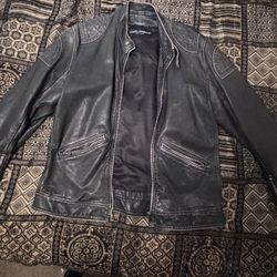 Dolce & Gabbana  Dark Grey Leather Jacket