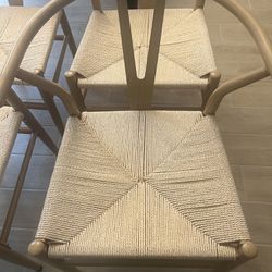 Dining Chairs - Metal Natural Wood color 