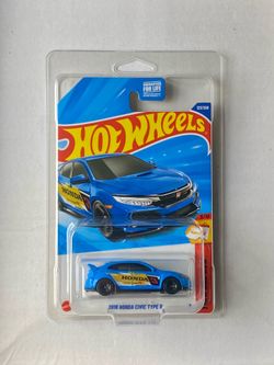Hot Wheels 2018 Honda Civic Type R Blue Honda Racing Mainline JDM Hatchback