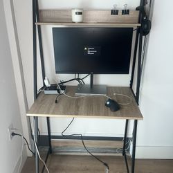 Ladder Desk with Shelf