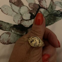 Beautiful Eagle Ring 14k Gold Plated And 25 Other Styles Of Rings ... Sizes 7-14... Also Other Men’s Watches, Chains, Pendents