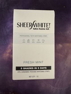 SHEER WHITE! Take-Home Teeth Whitening Strips Fresh Mint