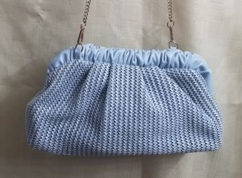 Moda Luxe Sky Blue Shoulder Crossbow Clutch Bag