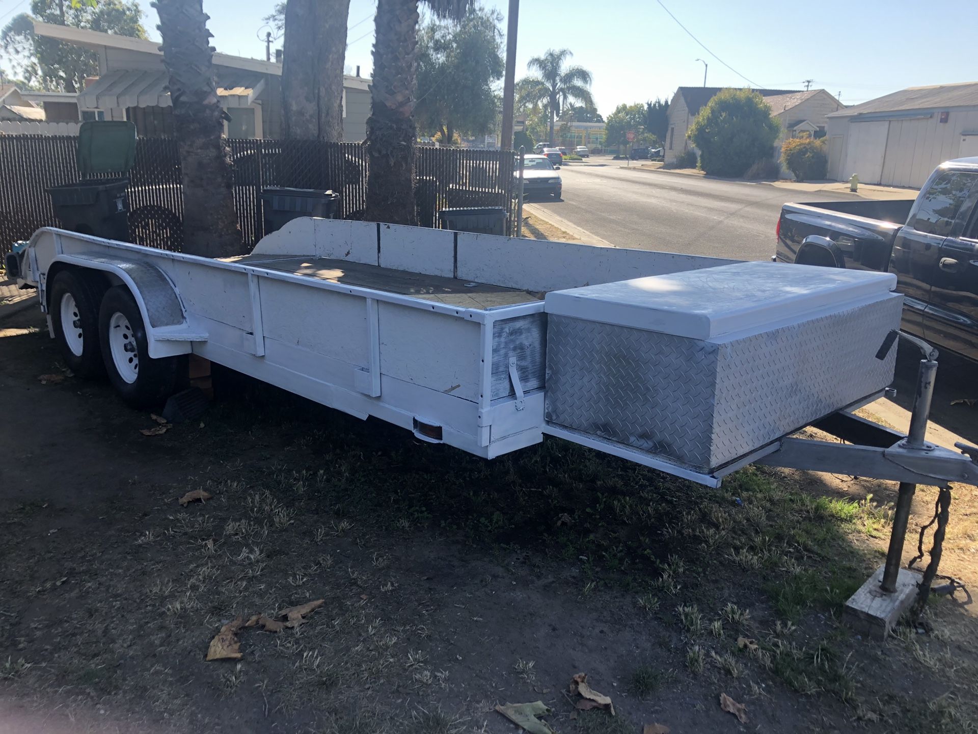 18’ long x7’ wide inside measurements Carson built car trailer