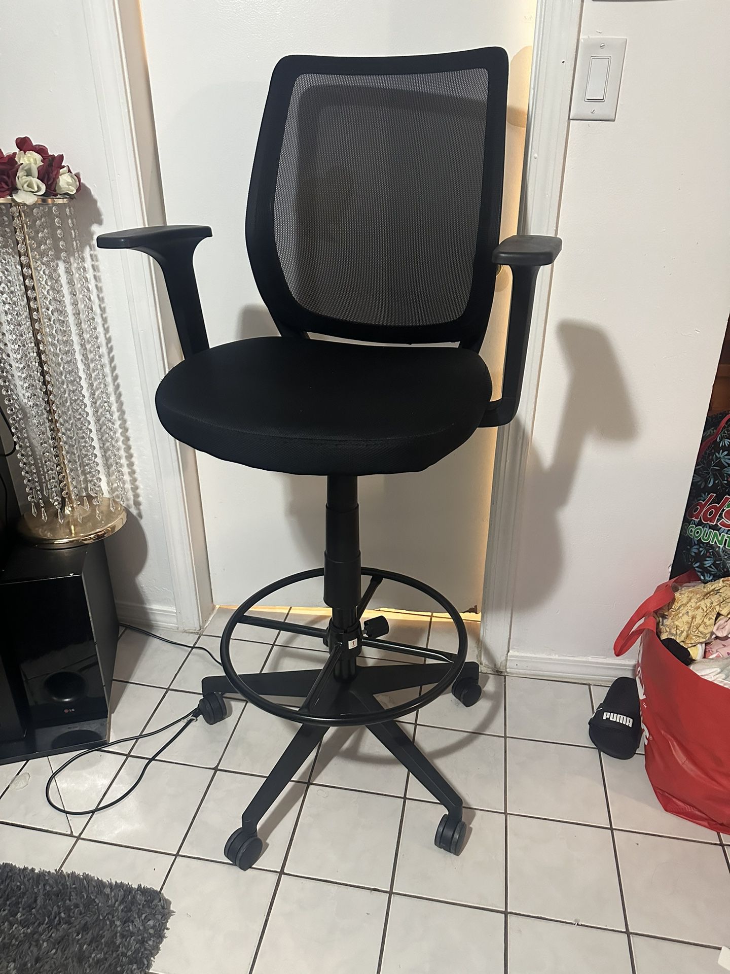 High Black Office Chair 