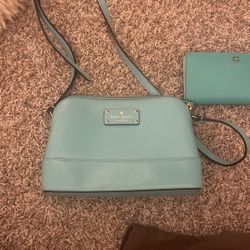LIMITED EDITION Authentic Kate Spade Teal Purse and Wallet