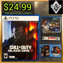 Call of Duty Black Ops 7 PS5 2025 Case Disc Insert Activision