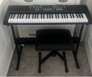 61-Key Electronic Keyboard Piano – Complete Set – Like New