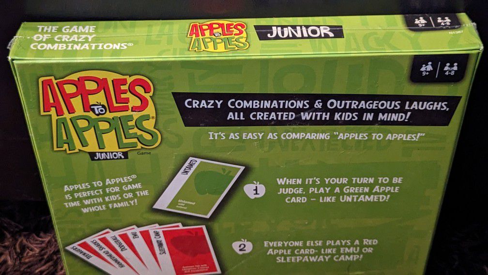 Apples To Apples Junior The Game Of Crazy Comparisons for Sale in
