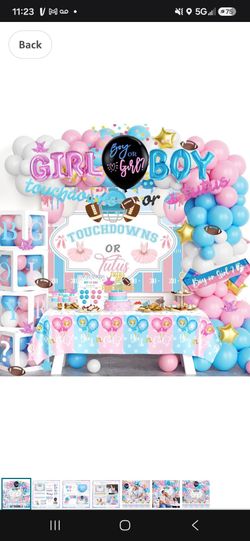 Touch down or tutu gender reveal pack