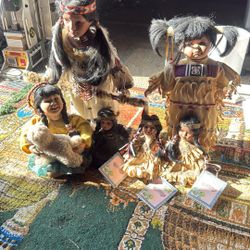 Authentic Indigenous People Dolls Vintage 