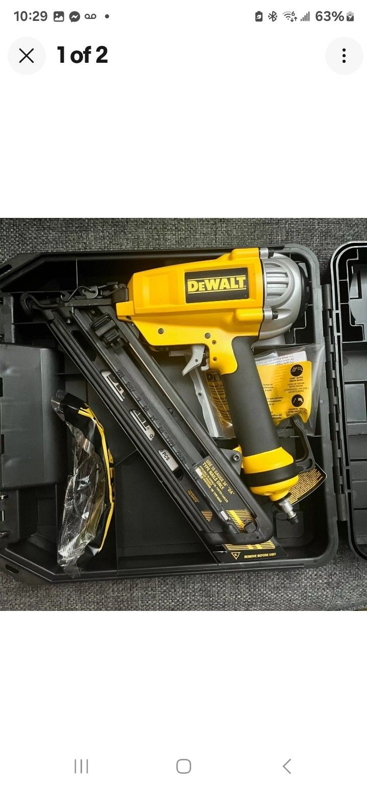 DeWalt D51276K 1'' to 2-1/2'' 15 Ga Finish nailer, New