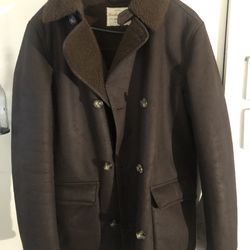 Brown Pleather/ Overcoat