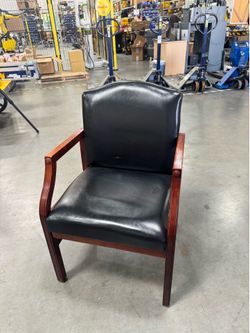 Black Leather Chairs x3