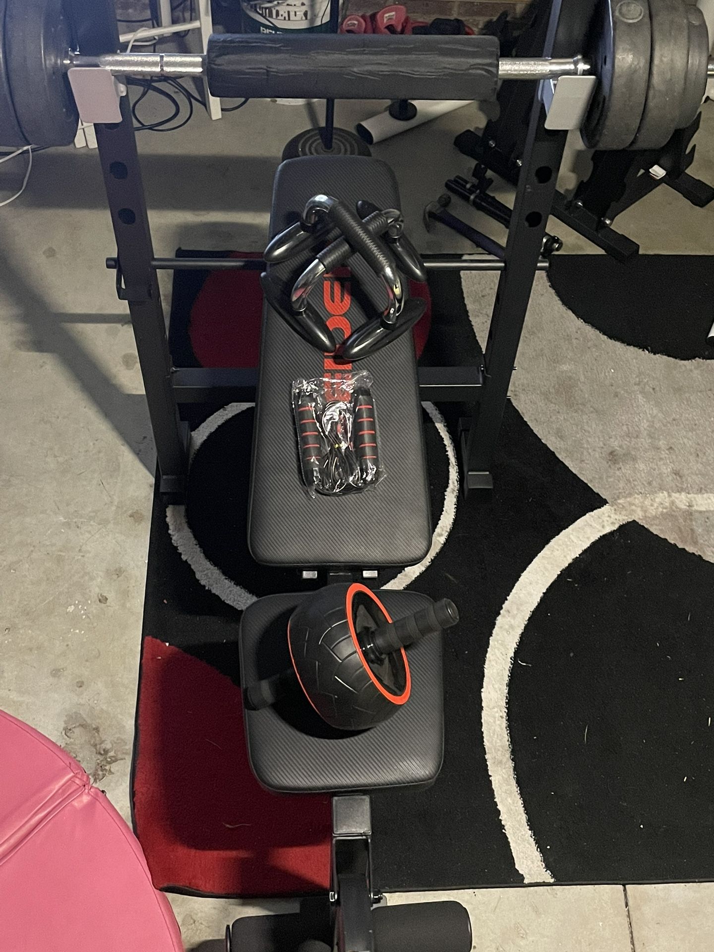 Weight Bench Ab Carver Jump Rope And Push Up Bars $200