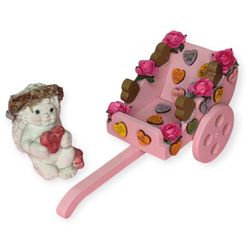 Dreamsicles By Kirsten White Cherub Angel On Bended Knee Heart Pink Chariot 
