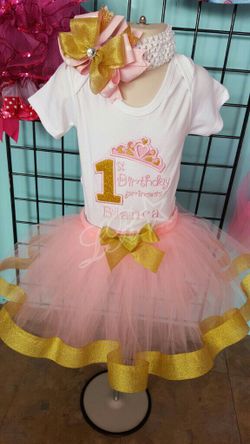 First birthday tutu set