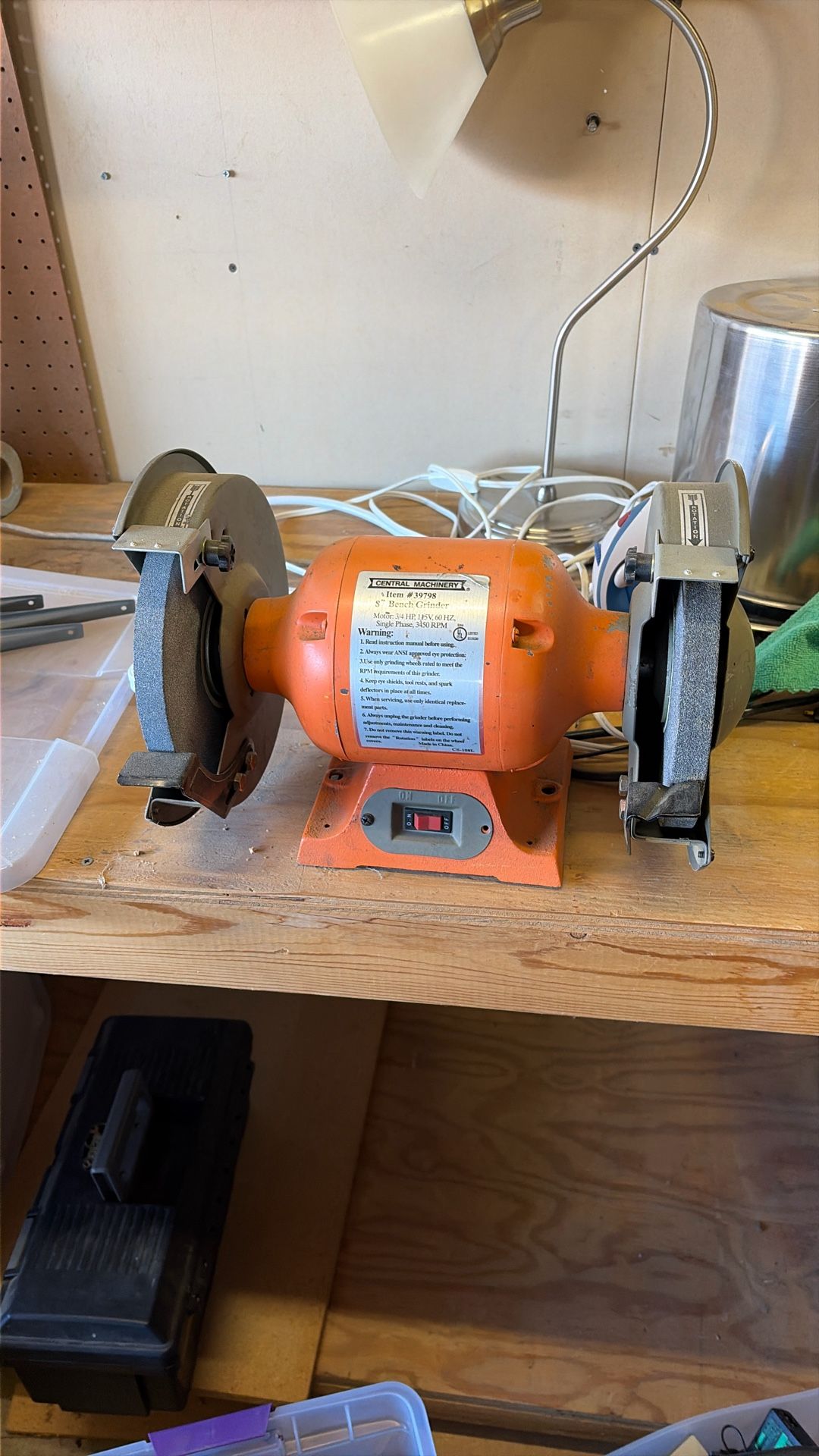 8 Inch Bench Grinder Central Machinery