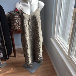 Maxi Summer Dress, Green Floral