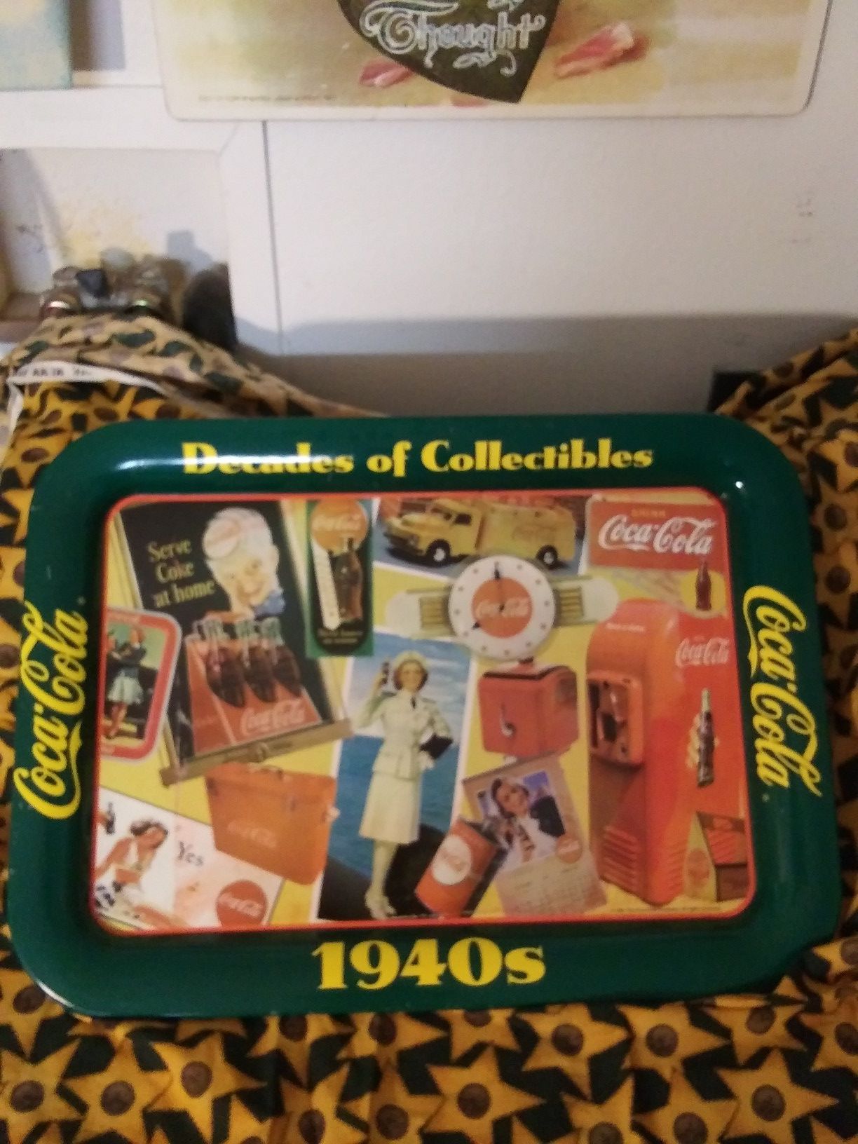 Coca cola reproduction 1940s serving Tray