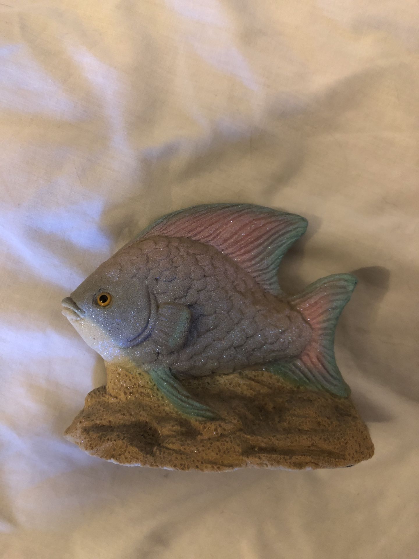 Sand Art ceramic Fish Figurine. 