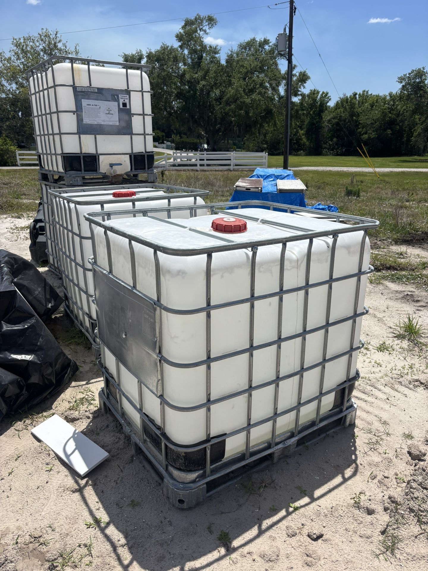 Two 300-Gallon Water Containers