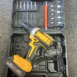 21V Rechargeable Lithium Battery Electric Dill Set Household Cordless Drilling Machines Multi-Function Power Drill Tool Set