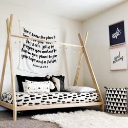🏕️ Montessori Teepee Twin Bed – $200 OBO | Retails for $439!