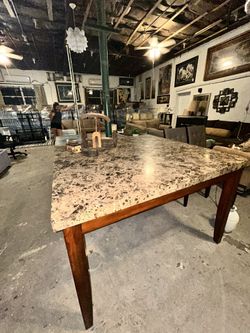 Large High top Marble Dining Table