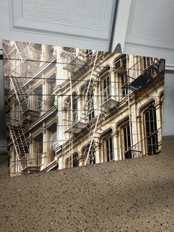 Canvas Wall Art Featuring The Iconic Fire Escape If Cast Iron Buildings In The Soho Neighborhood Of New York City