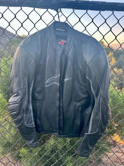 Alpinestars Black Leather Motorcycle Jacket