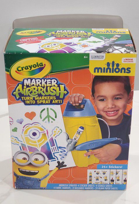 MINION MARKER AIRBRUSH Despicable Me Toy Arts Crafts Crayola Child Kids Boy  Girl