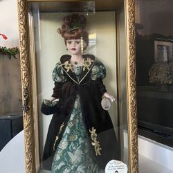 Camellia Garden 16" Porcelain Doll with Swavorski in Case