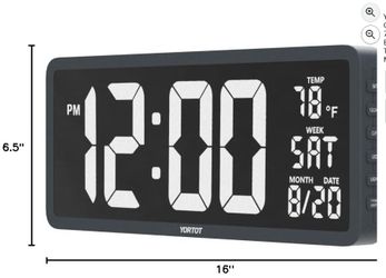6” Large Digital Wall Clock