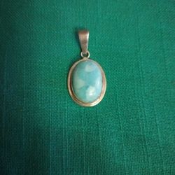 Vintage Retro Larimar Pendant 