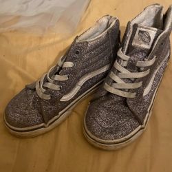 Silver Glitter Toddler Vans