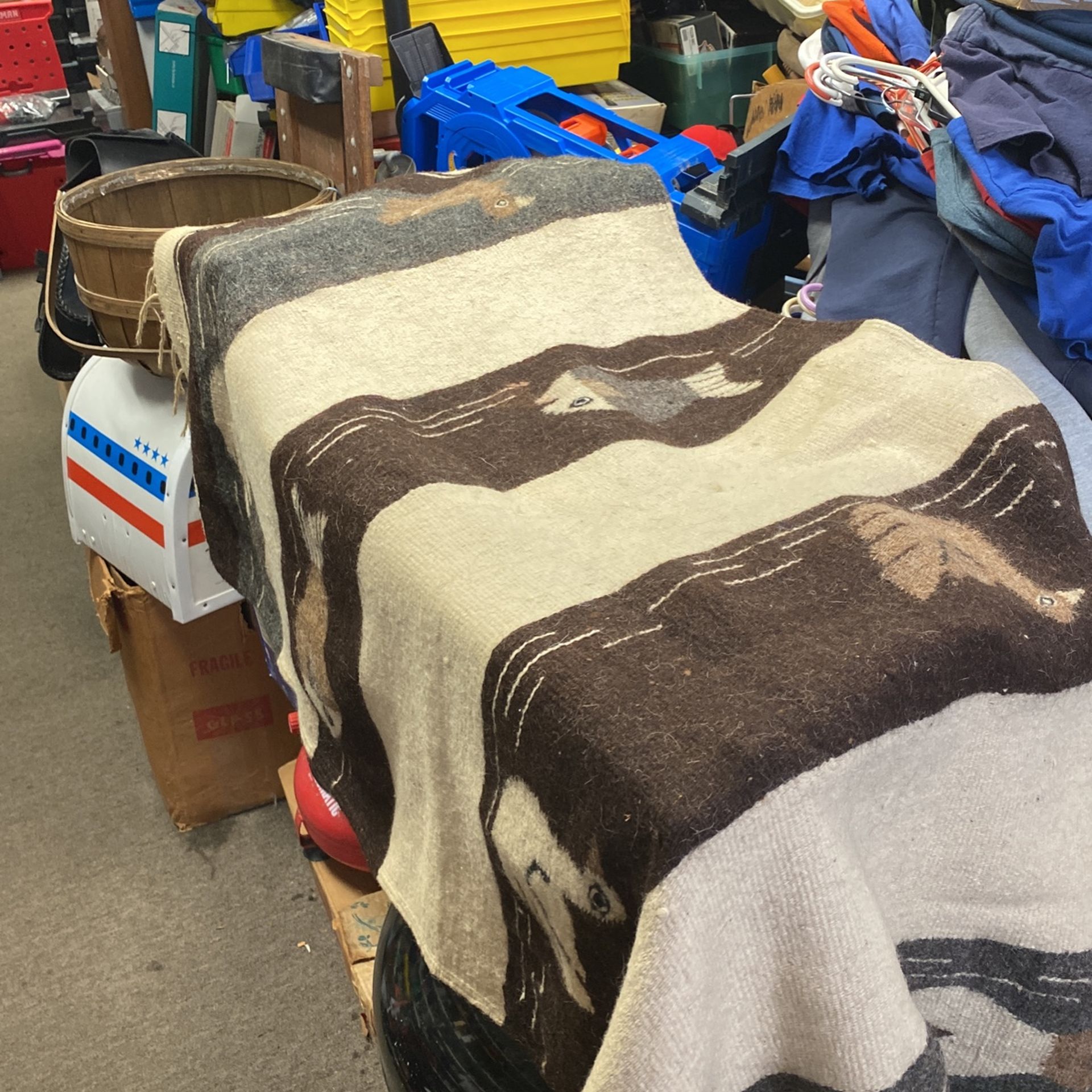 Indian Woven Blanket. 32 Inches By 65 Inches Very Nice