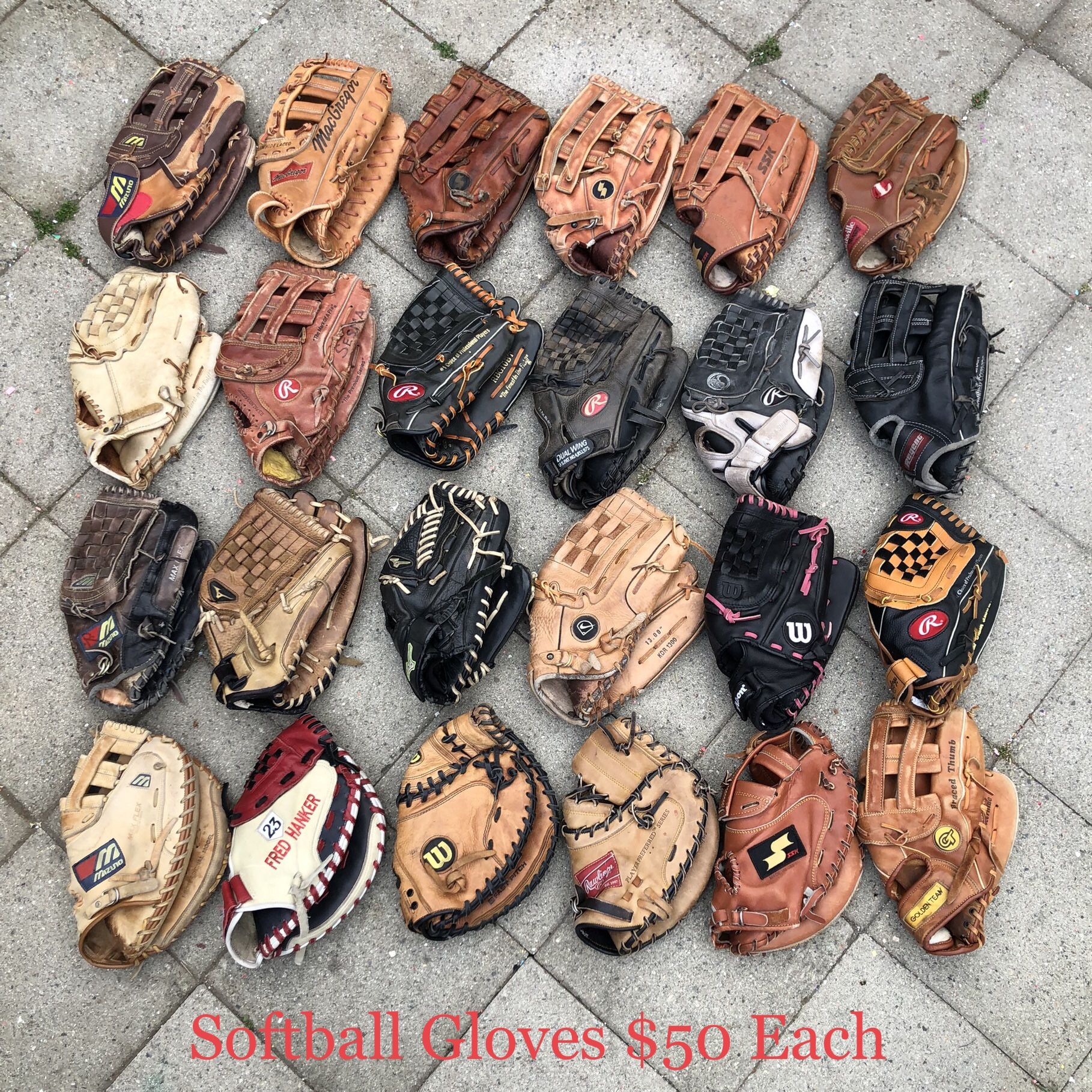 Softball Gloves Catcher gloves All In Great Condition $50 Each Firm! Have Softball And Baseball