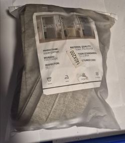 Brand New Folding Magnetic Door Curtain - 140x200 cm Grey Polyester Accordion Style