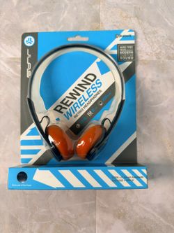 JLab Rewind Wireless Retro Bluetooth Headphones Black Orange On-Ear New Sealed