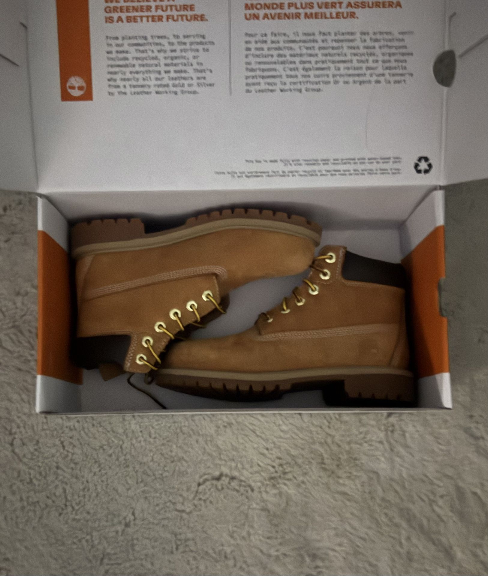 6 Inch Premium Boots Timberlands Size 5 (Best Offer You Got)