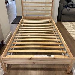 IKEA  Tarva Twin Bed Frame w/Luroy slatted bed base